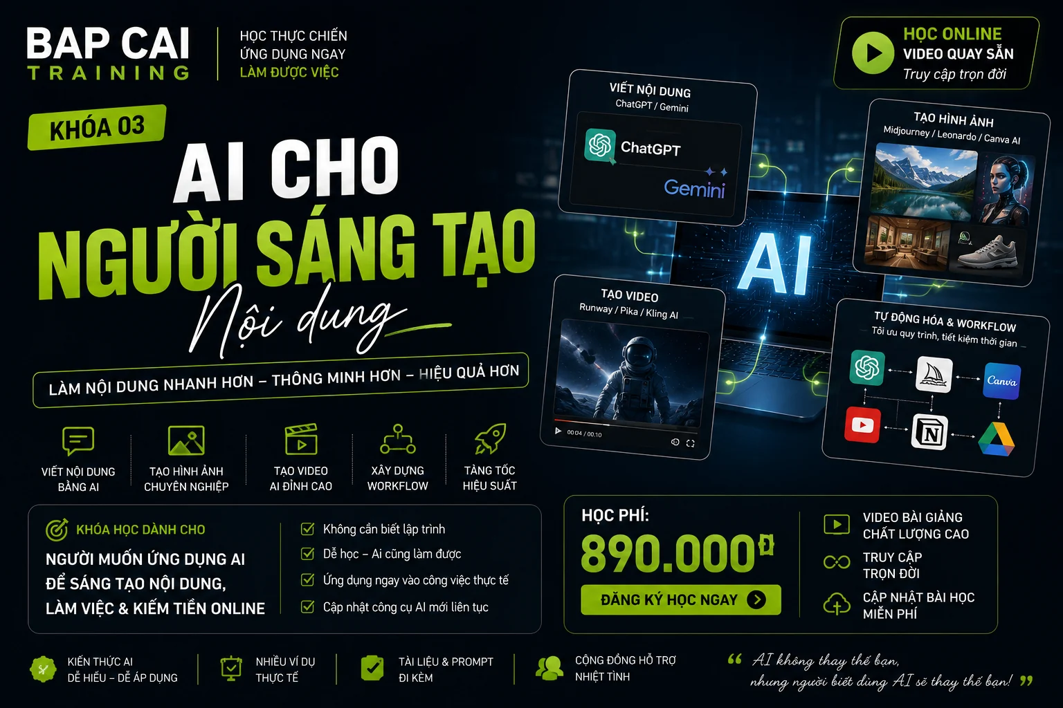 Khóa AI cho người sáng tạo